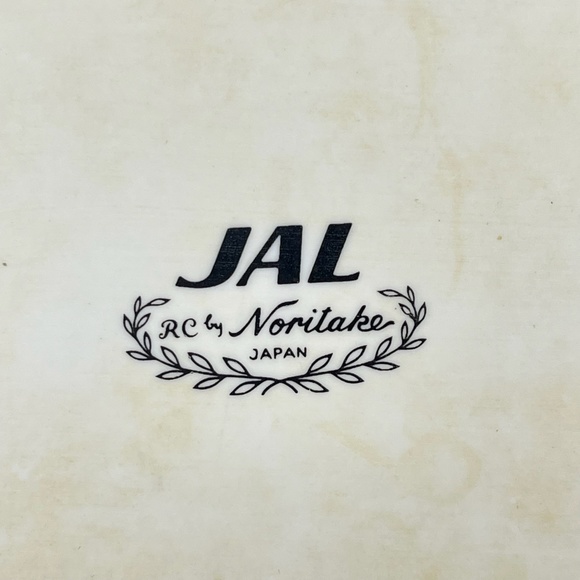 RARE Vintage JAL Japan Airlines Noritake Rectangular Snack Plates Cranes Set/4 - Picture 8 of 13